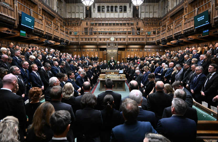 House of Commons silence for HM The Queen