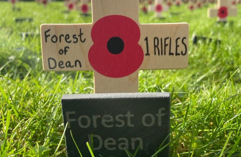 Forest of Dean cross in Constituency Garden of Remembrance