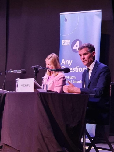 Mark on Radio 4's Any Questions in Stroud